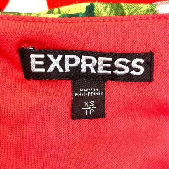 Express Tropical Floral Belted Mini Dress - Picture 5 of 5